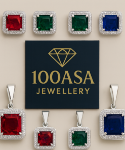 Parure collana e orecchini argento e zirconi colorati