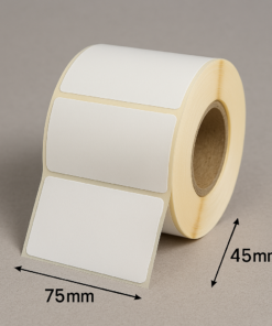 Rotolo etichette adesive 75x45 per stampanti desktop