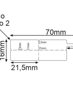 Rotolo etichette adesive per gioielli 70x16
