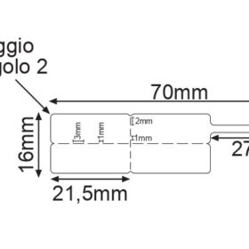 Rotolo etichette adesive per gioielli 70x16