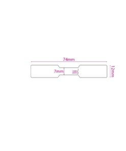 Rotolo etichette adesive 74x12 per gioielli