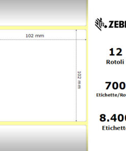 Zebra etichette adesive Z-Perform 1000D 102x102 f25