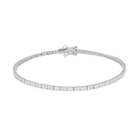 Bracciale tennis carré Infinity Line in Argento