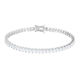 Bracciale tennis Marquise Scintilla Pura in Argento