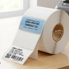 Rotolo etichette compatibili 57x32 termiche f25