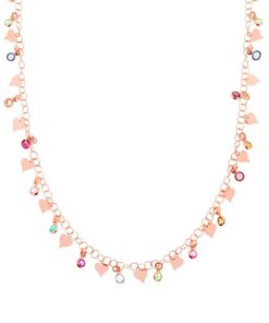 Collana Rolò Multicolor Hearts & Crystals