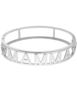 Bracciale rigido in argento "Mamma"