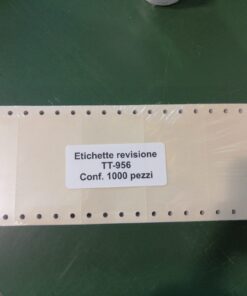 Etichette autoadesive modulo continuo 64x34 mm per revisioni auto Mod. TT956