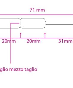 Rotolo etichette adesive per gioielli 71x8