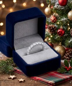 Anello Eternity in Argento 925 e Moissanite