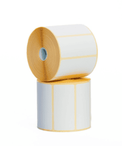 Rotolo etichette adesive in carta termica protetta Fasson 55x25 mm - F25, adesivo S2045